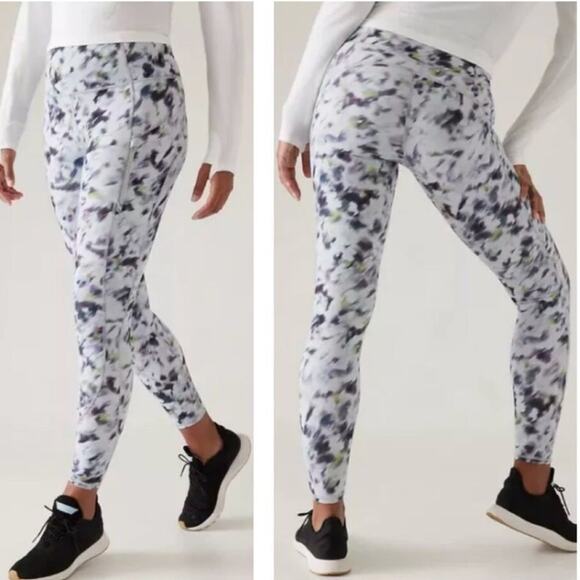 Athleta Rainier Tight Legging Grey Lyra Garden Athletic Activewear size Small - Picture 1 of 6